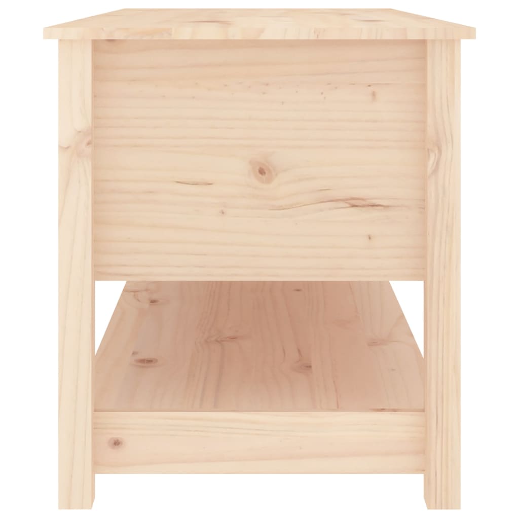 Mesa De Centro De Madera Maciza De Pino 102x49x55 Cm_2