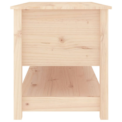 Mesa De Centro De Madera Maciza De Pino 102x49x55 Cm_2
