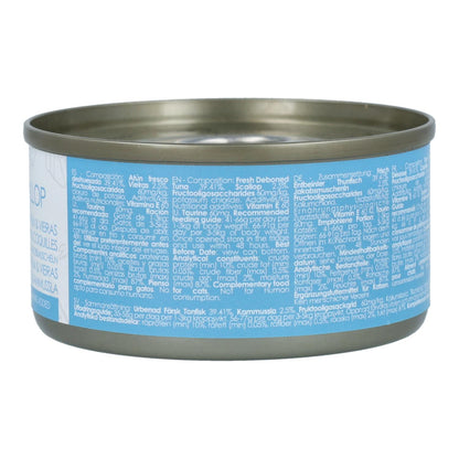 Kit Cat Lata Toppers - Atún & Vieira 80 g Comida húmeda para gatos en gelatina