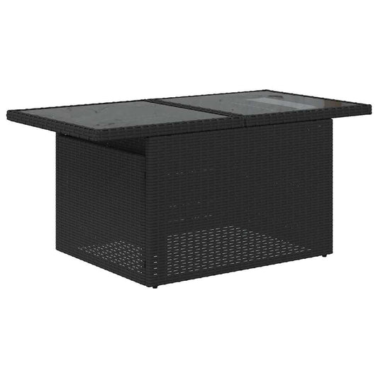 Set De Sofás De Jardín 7 Pzas Con Cojines Ratán Sintético Negro / Vetonek_0