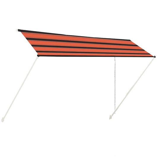 Toldo Retráctil Naranja Y Marrón 400x150 Cm_0