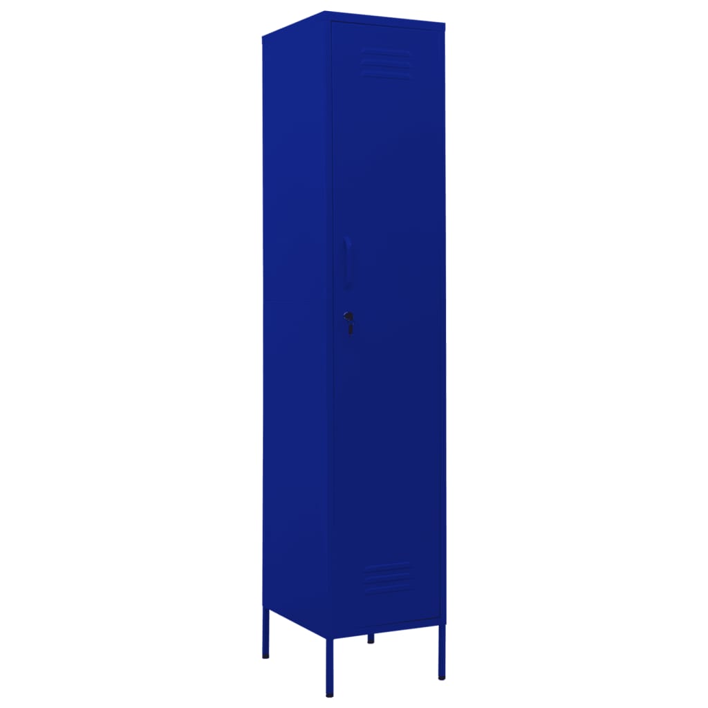 Armario Taquilla De Acero Azul Marino 35x46x180 Cm_1