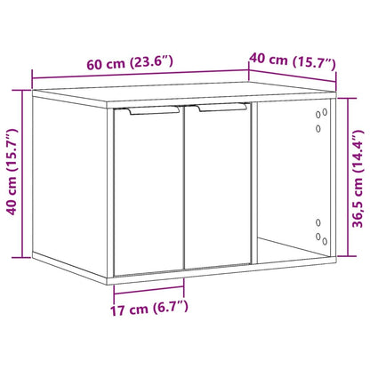 Vidaxl Mueble Arenero Para Gatos Madera Ingeniería Marrón 60x40x40 Cm_2