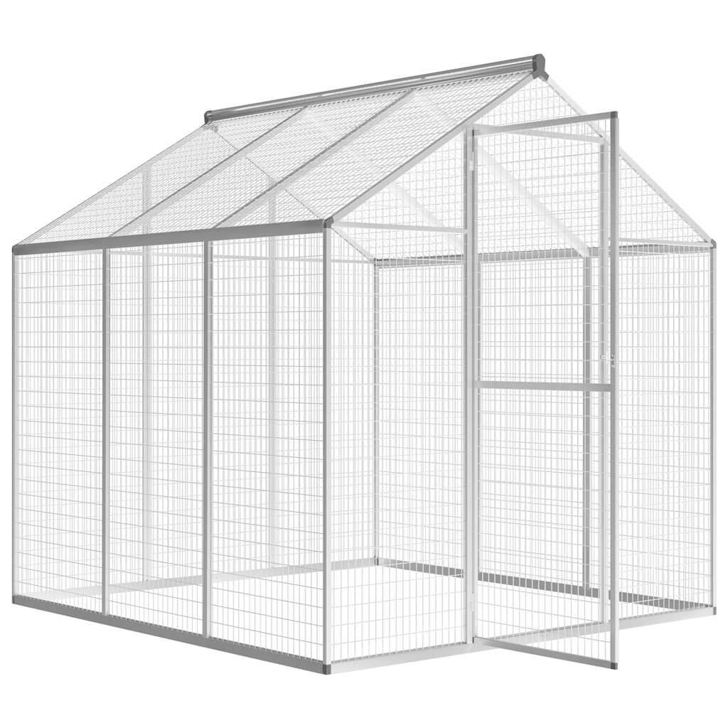 Vidaxl Pajarera De Exterior De Aluminio 183x178x194 Cm_3
