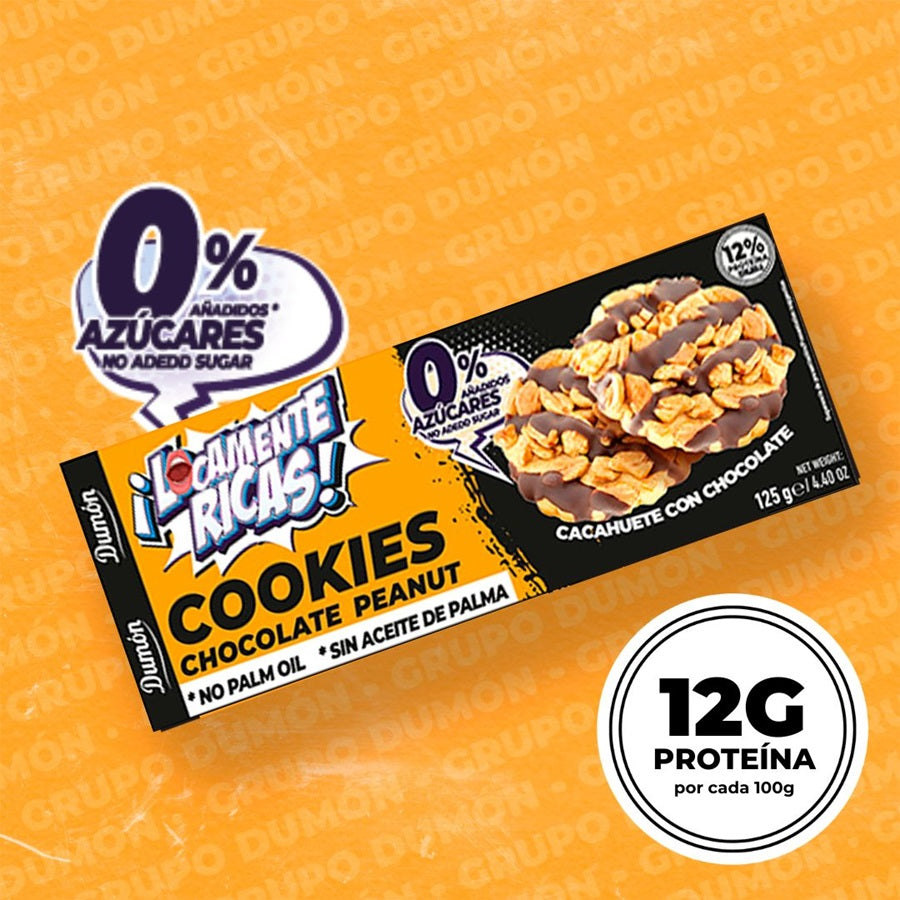 Galletas De Cacahuate Y Crema Blanca 128gr - Dumón, Snack Sin Azúcares Añadidos - Pack De 14 Unidades_1