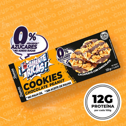 Galletas De Cacahuate Y Crema Blanca 128gr - Dumón, Snack Sin Azúcares Añadidos - Pack De 14 Unidades_1