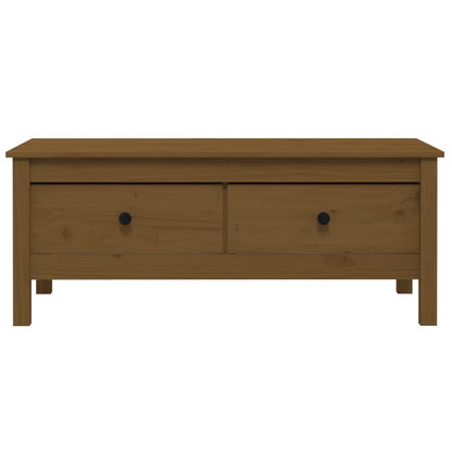Mesa De Centro Madera Maciza De Pino Marrón Miel 100x50x40 Cm_4