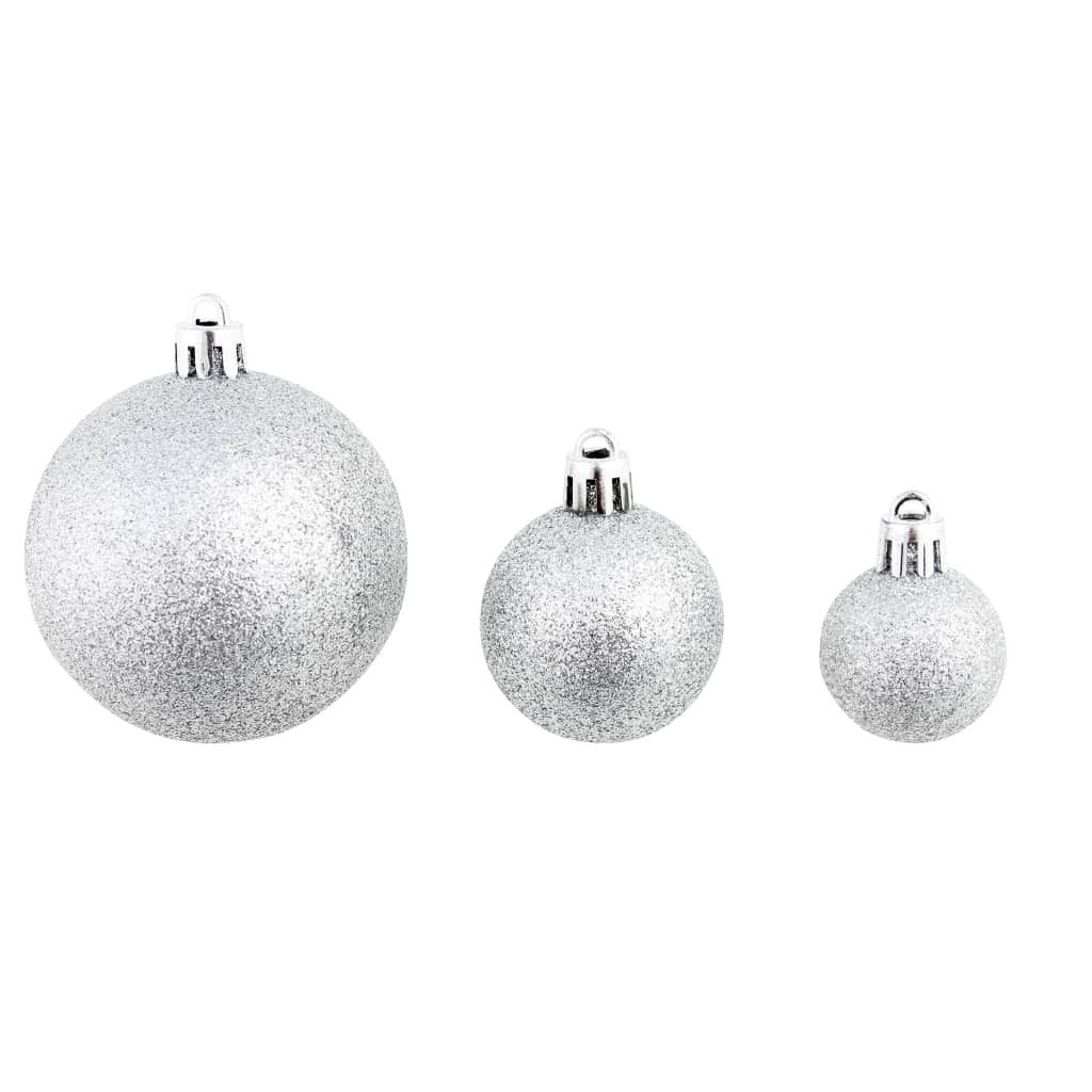 Vidaxl Lote De Bolas De Navidad 100 Unidades Plateadas 3/4/6 Cm_3