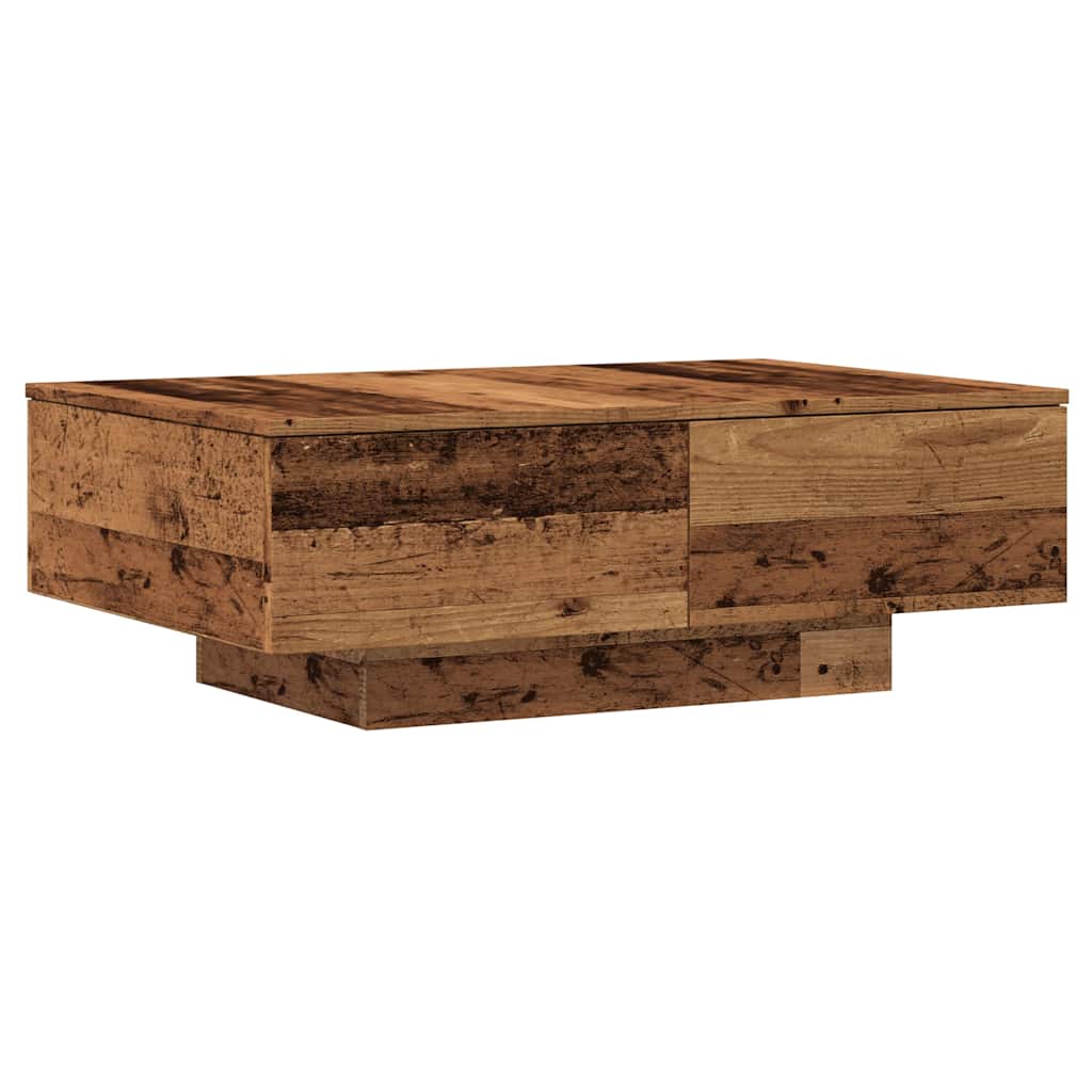 Mesa De Centro Madera Ingeniería Madera Envejecida 90x60x31 Cm_4