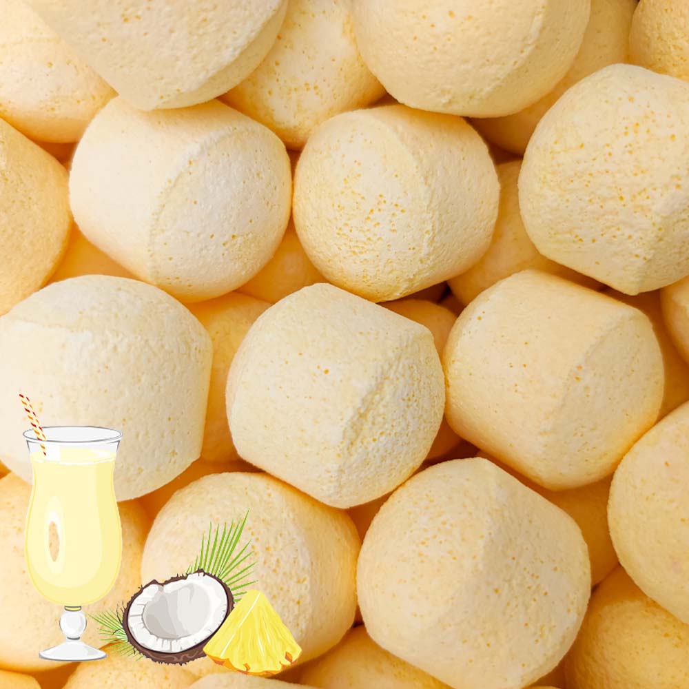 200 Mini Bombas Efervescentes Para Manicura Y Pedicura - Aroma: Piña Colada - Pack Especial Profesionales_3