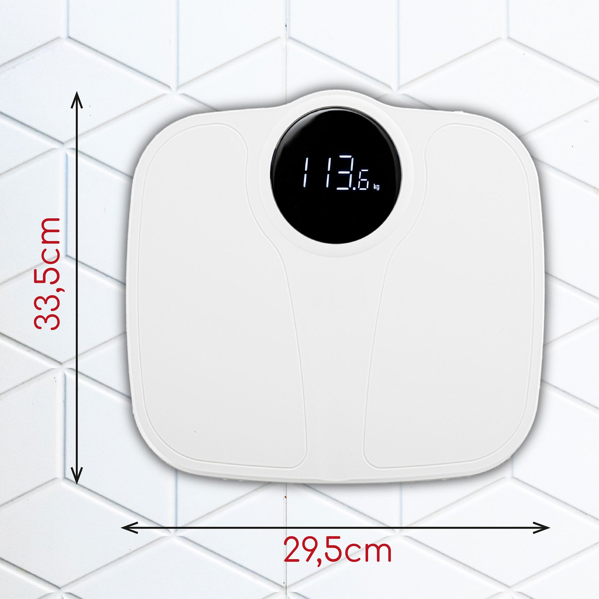 Báscula De Baño Digital, Alta Precisión 180kg, Pantalla Lcd Apagado Automático, Antideslizante, Briebe, Sc1125w, Blanco_5
