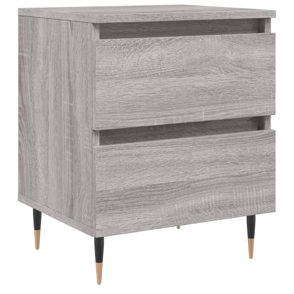 Mesita De Noche Madera De Ingeniería Gris Sonoma 40x35x50 Cm_0