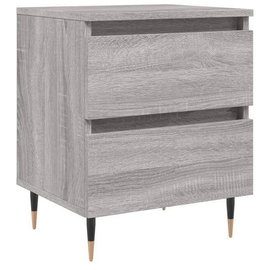 Mesita De Noche Madera De Ingeniería Gris Sonoma 40x35x50 Cm_0