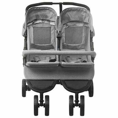 Vidaxl Carrito Para Gemelos De Acero Gris Claro_1