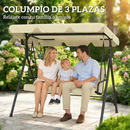 Outsunny Columpio De Jardín Exterior De 3 Plazas_5