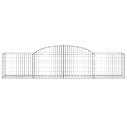 Cestas De Gaviones 7 Uds Forma De Arco Hierro 300x50x60/80 Cm_3
