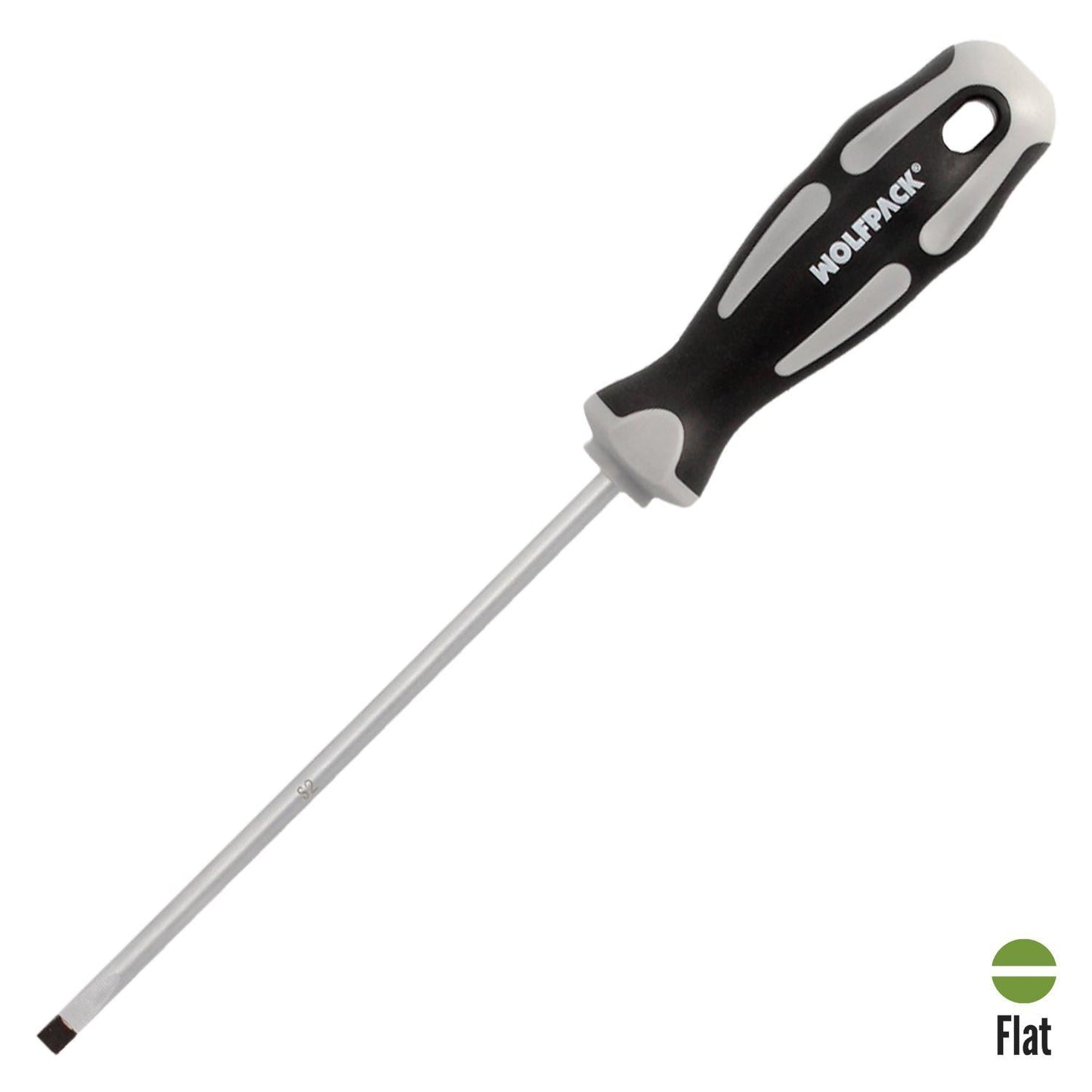 Destornillador Plano Vaciado Acero S2 Mango Tpr Bimaterial. Medida 1,2 X Ø 6,0 X 150 Mm.  Din5265_0