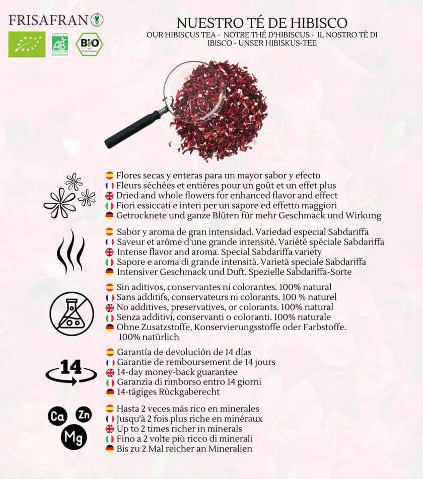 Infusión De Hibisco A Granel Ecológica | Frisafran 100 G_4