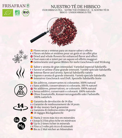Infusión De Hibisco A Granel Ecológica | Frisafran 100 G_4