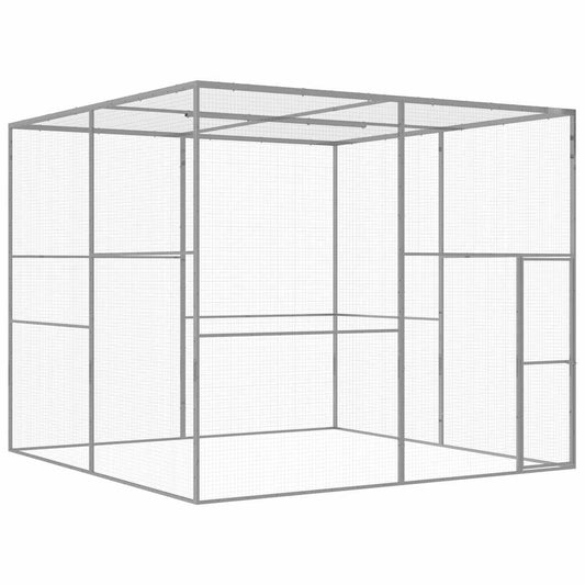 Vidaxl Jaula Para Gatos Acero Galvanizado 3x3x2,5 M_0