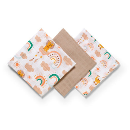 Pack 3 Muselinas Algodón 70x70 Cm Rainbow_4