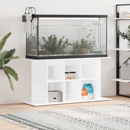 Vidaxl Soporte De Acuario Madera Ingeniería Blanco Brillo 120x40x60 Cm_1