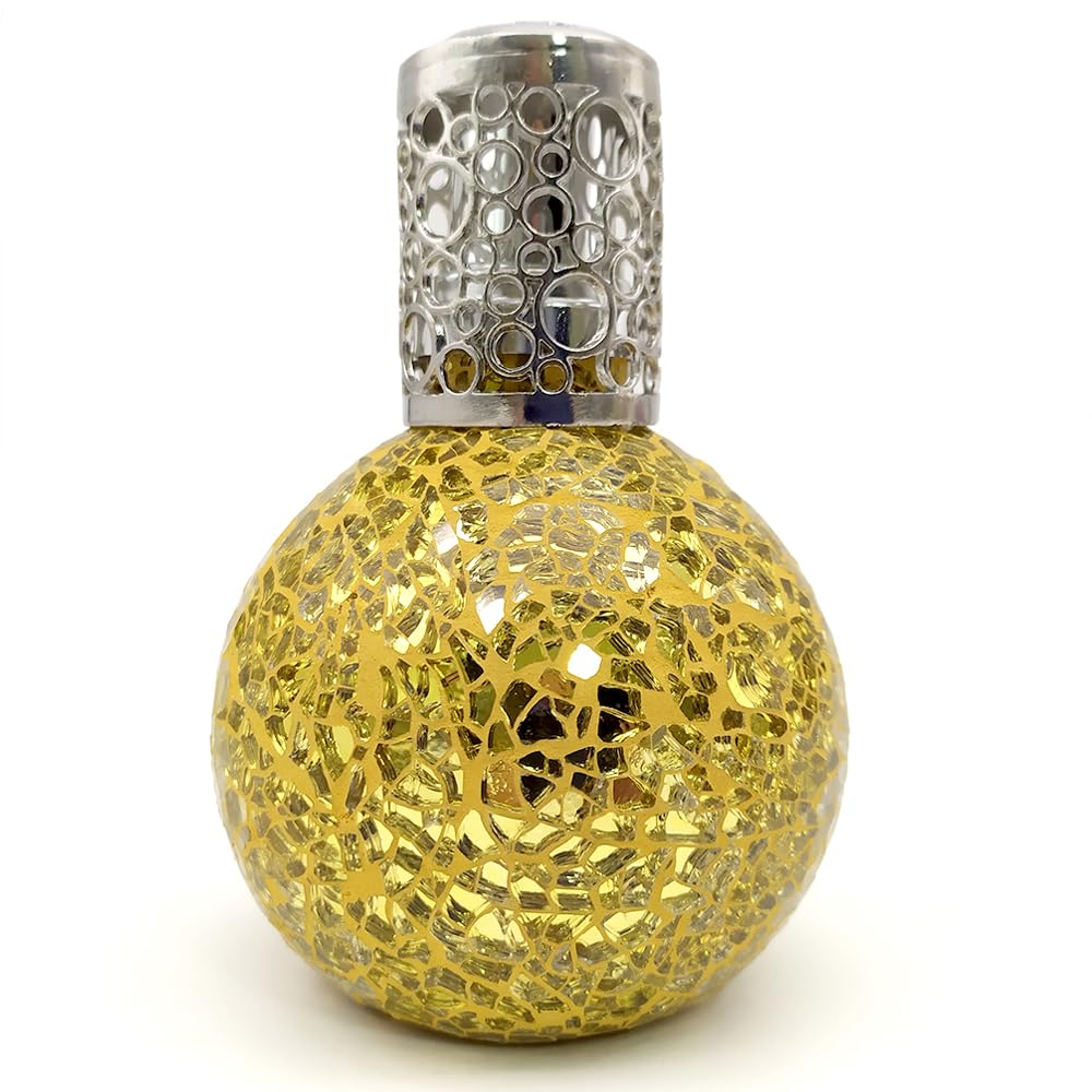 Lámpara Catalítica Mosaico Dorado + Aroma Lavender Expression 500ml - Elimina Malos Olores, Impurezas Y Perfuma_1