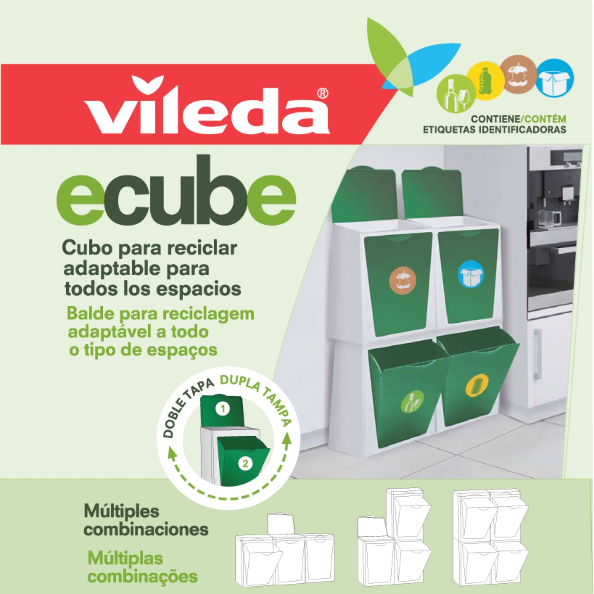Ecube - Cubo Modulable De Reciclaje Vileda 10l_1