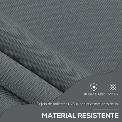 Outsunny Toldo Manual Retráctil Con Manivela 200x120x210-300 Cm Gris Oscuro_5
