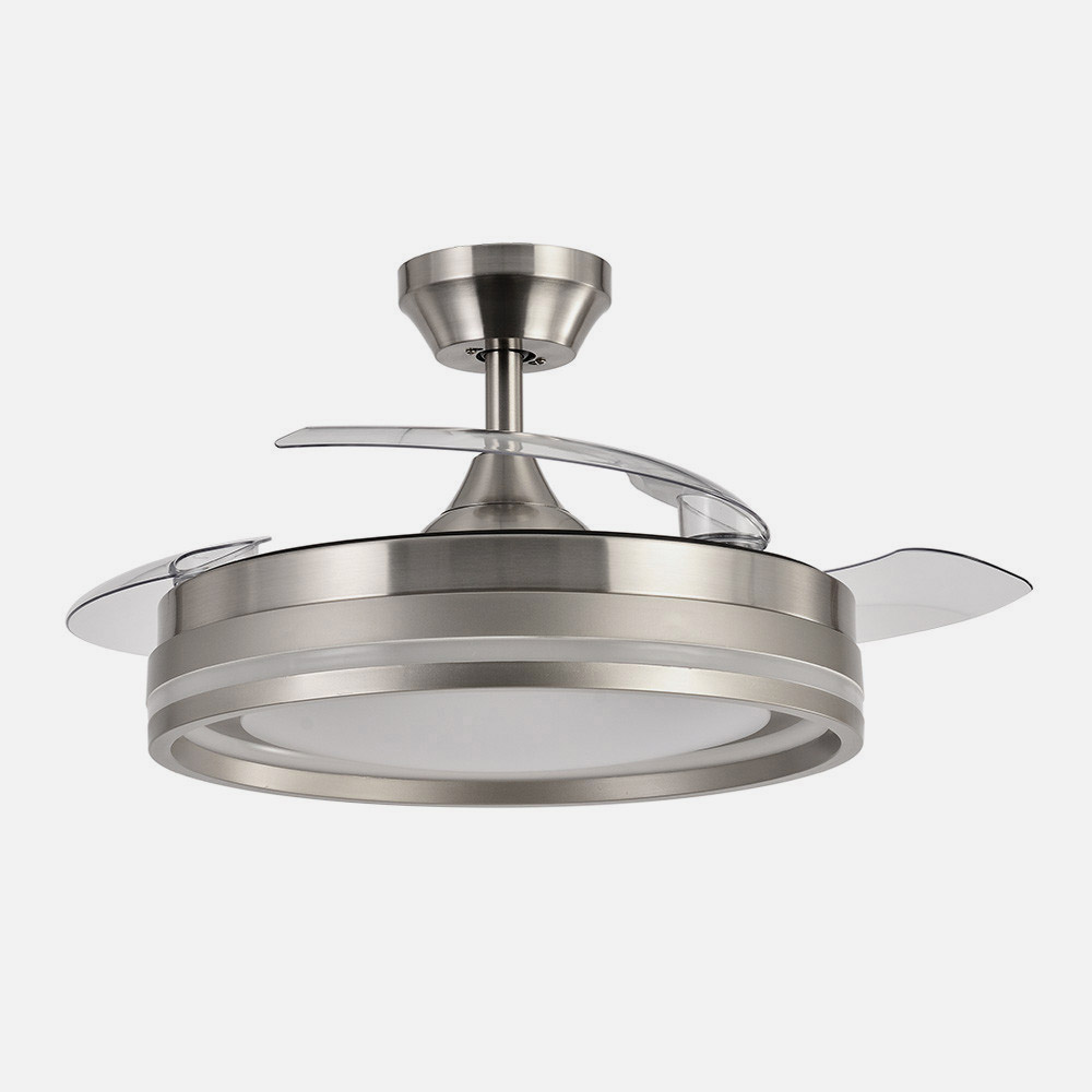 Ventilador Dc Cerrato Niquel 72w 3aspas Desplegables 107d 7200lm 6vel 3000k,4500k,6000k, Remoto+temporizador+memoria_3