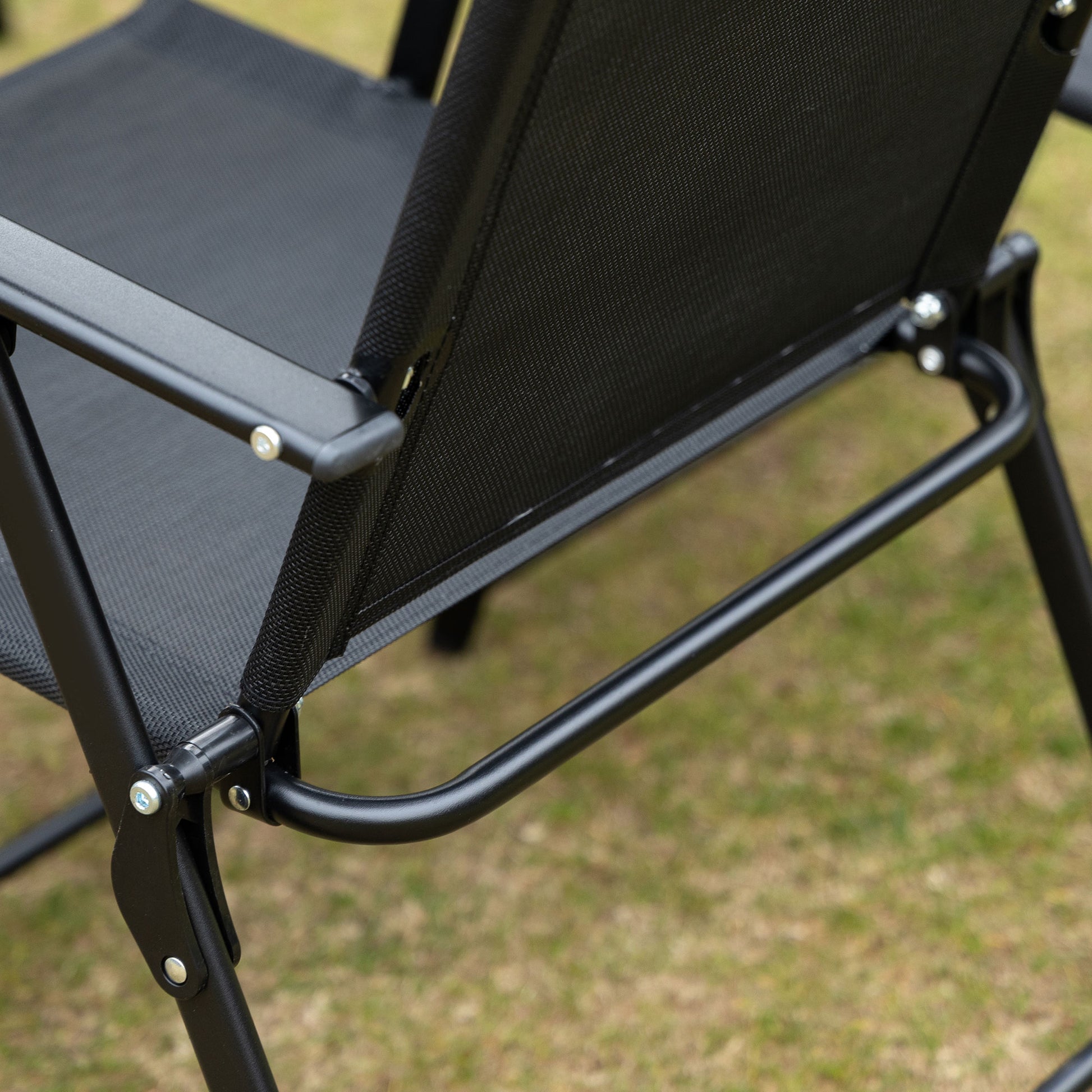 Outsunny Muebles Muebles De Jardín 6 Sillas Plegables Mesa Sombrilla Inclinable_4