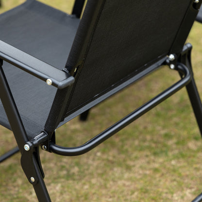 Outsunny Muebles Muebles De Jardín 6 Sillas Plegables Mesa Sombrilla Inclinable_4