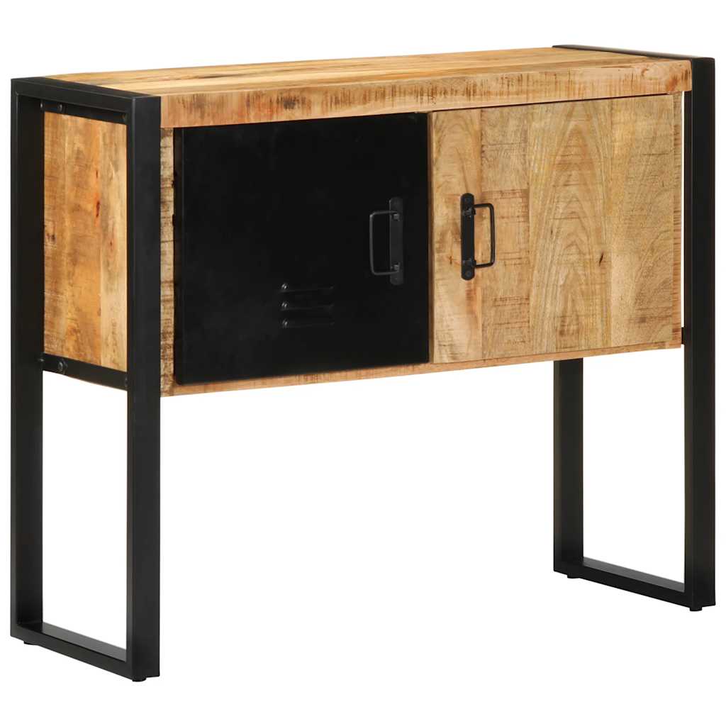 Mueble Consola Madera Maciza De Mango 90x35x75 Cm_2