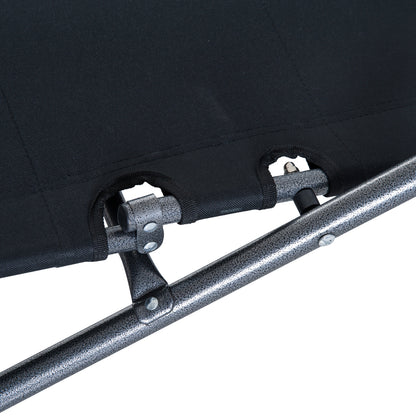 Outsunny 2 Tumbonas Reclinables Y Plegables Con Almohada 135x60x89 Cm Negro_3