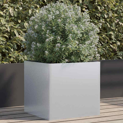 Jardinera De Acero Galvanizado Plateado 49x47x46 Cm_1
