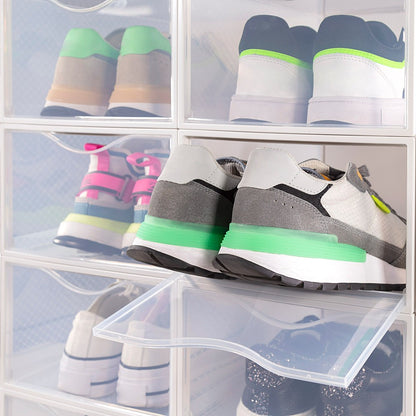 Pack 6 Cajas Zapatos Plástico Apilables Y Antivuelco Max Home_1
