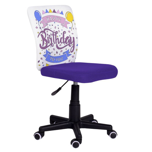 Silla De Estudio Infantil Píntame Malla, Morado, 38,5cm X 77a85 X 39,6_0