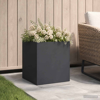 Macetero De Jardín Negro 20 X 20 X 20 Cm Acero Laminado En Frío_1