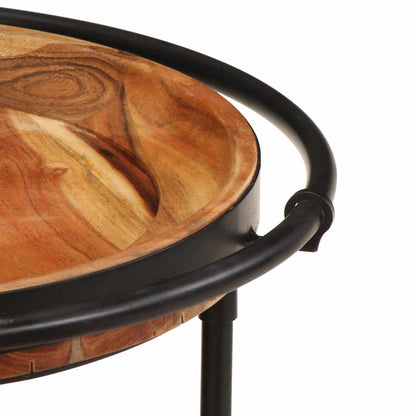 Juego De Mesas Auxiliar 2 Piezas Madera Maciza De Acacia_4