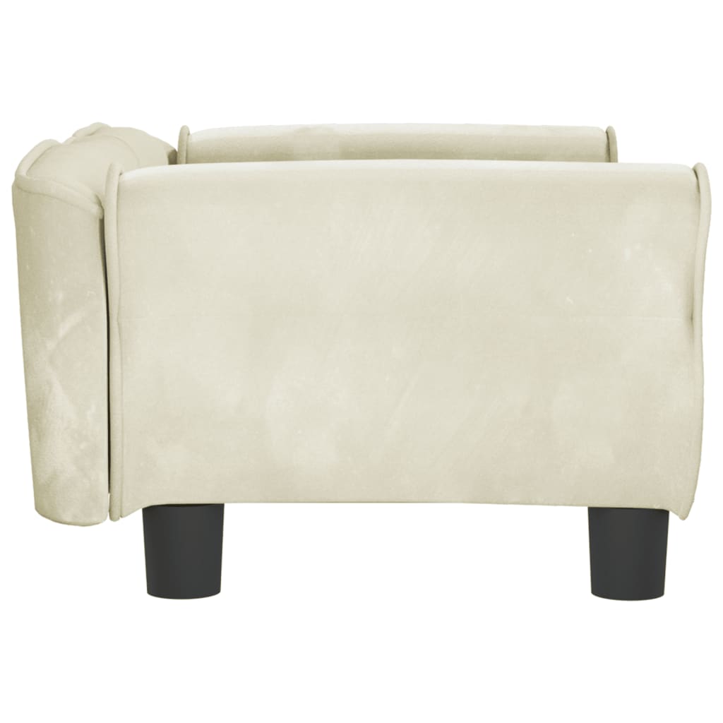 Cama Para Perros De Terciopelo Crema 70x45x30 Cm / Vetonek_2