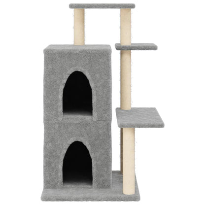 Vidaxl Rascador Para Gatos Con Postes De Sisal Gris Claro 97 Cm_3