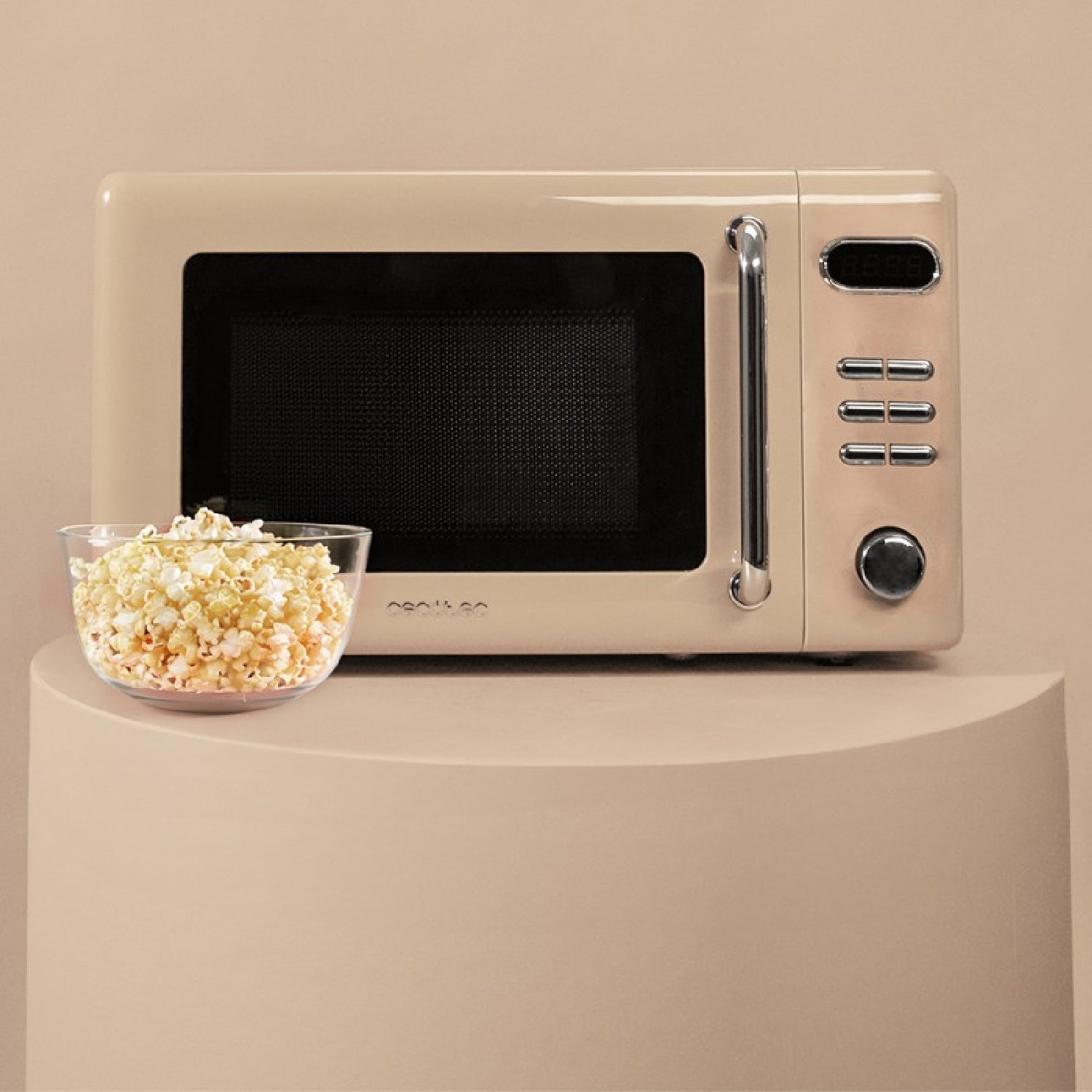 Microondas Digital Con Grill De 20 L Proclean 5110 Retro Beige. 700 W En 5 Niveles, Temporizador Hasta 60 Mins, 8 Programas Y Modo Descongelación, D_3