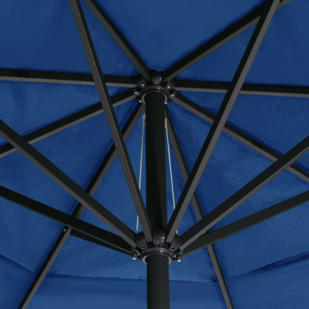 Vidaxl Sombrilla De Jardín Con Palo De Aluminio Azul Azure 500 Cm_4