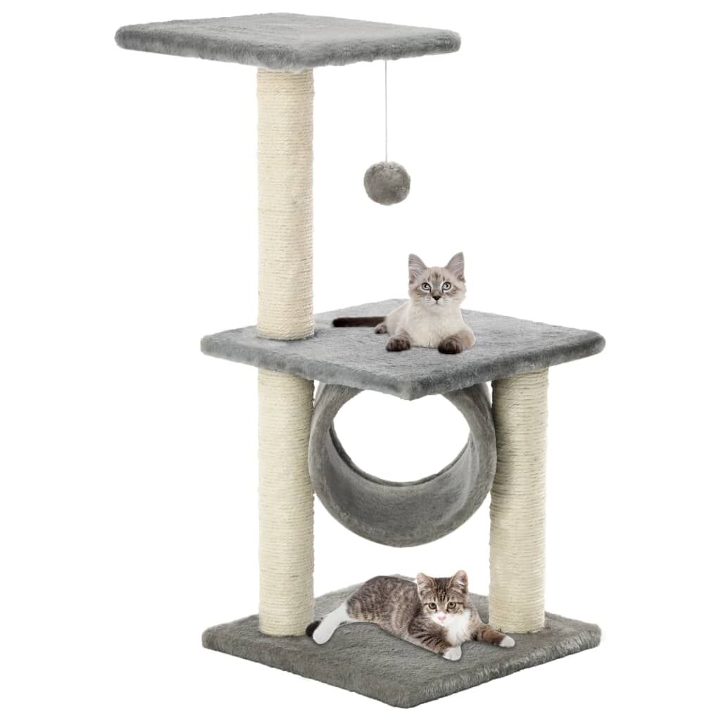 Vidaxl Rascador Para Gatos Con Poste Rascador De Sisal 65 Cm Gris_1