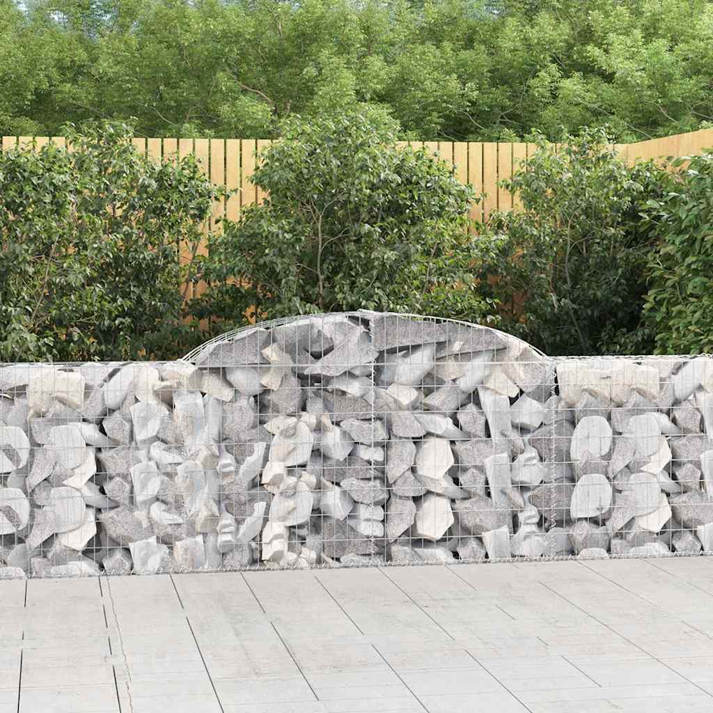 Cestas De Gaviones 5 Uds Forma De Arco Hierro 300x30x80/100 Cm_1
