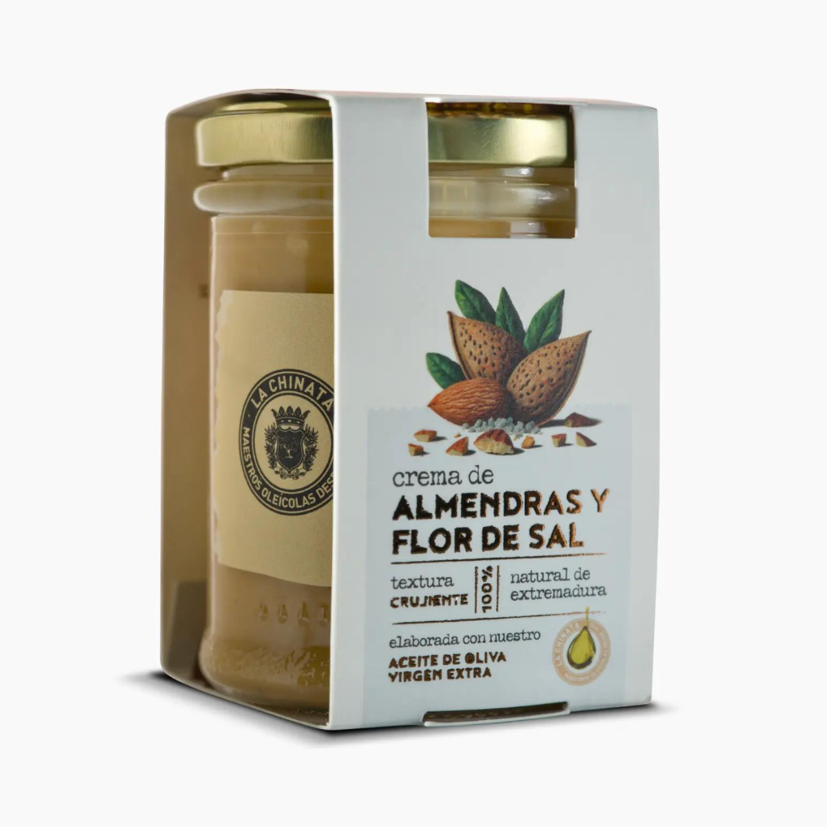 Crema de Almendras y Flor de Sal con Aceite de Oliva Virgen Extra 180 g