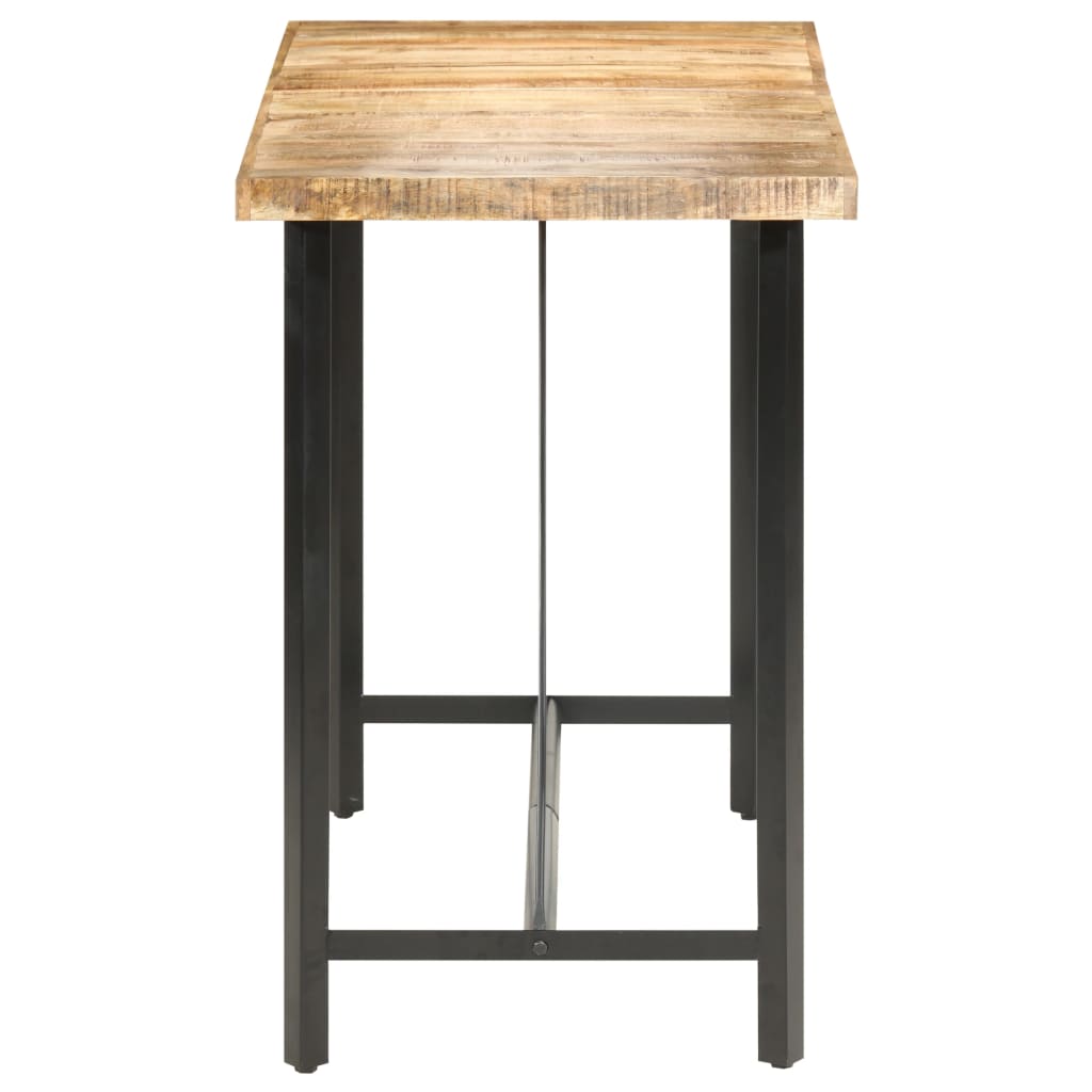 Mesa De Bar Madera Maciza De Mango Rugosa 150x70x107 Cm_1