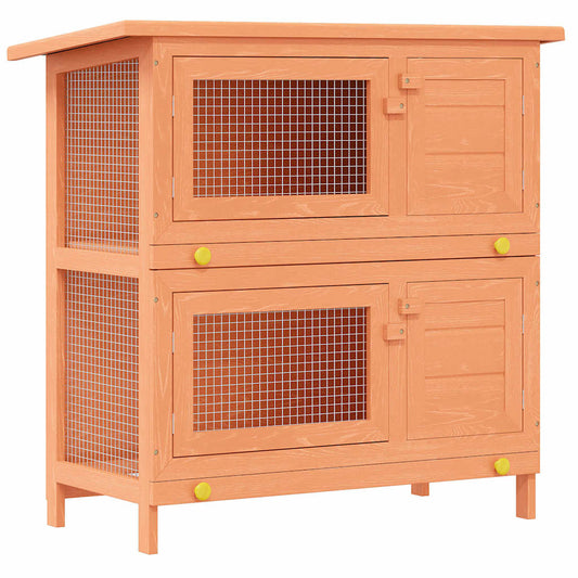 Vidaxl Casa De Animales Pequeños Jaula Conejera 4 Puertas Madera_0