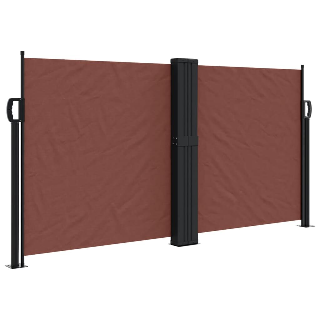 Vidaxl Toldo Lateral Retráctil Marrón 120x1000 Cm_0