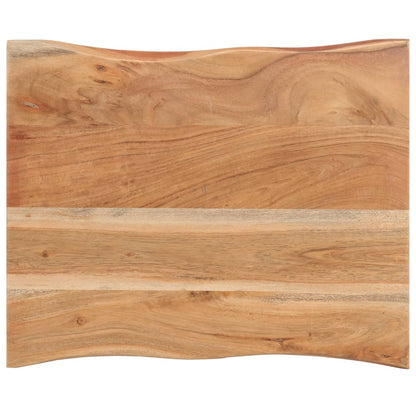 Mesa Auxiliar Madera Maciza Acacia Y Hierro Fundido 45x35x48 Cm_3